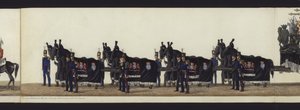 Része a panorámás kilátásnak Arthur, Wellington hercege teljes temetési menetéről (színes akvatinta)