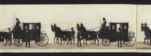 Része a panorámás kilátásnak Arthur, Wellington hercege teljes temetési menetéről (színes akvatinta)