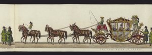 Része a panorámás kilátásnak Arthur, Wellington hercege teljes temetési menetéről (színes akvatinta)