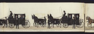 Része a panorámás kilátásnak Arthur, Wellington hercege teljes temetési menetéről (színes akvatinta)