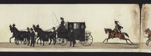 Része a panorámás kilátásnak Arthur, Wellington hercege teljes temetési menetéről (színes akvatinta)