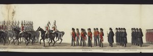 Része a panorámás kilátásnak Arthur, Wellington hercege teljes temetési menetéről (színes akvatinta)