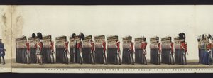 Része a panorámás kilátásnak Arthur, Wellington hercege teljes temetési menetéről (színes akvatinta)