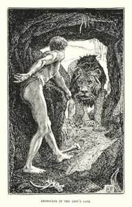 Androklész az oroszlán barlangjában (metszet) alkotó: Henry Justice Ford