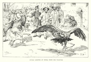 Dumas megérkezik a Stora-ba a keselyűivel (metszet) alkotó: Henry Justice Ford