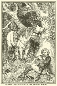 Frederick még vadászat közben is gyakorolja a furulyáját alkotó: Henry Justice Ford