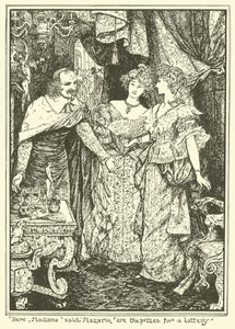 „Íme, Madame” – mondta Mazarin „A lottó nyereményei” (metszet) alkotó: Henry Justice Ford
