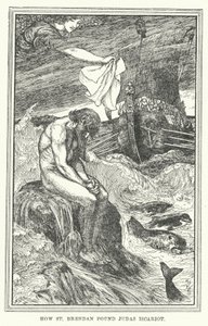 Hogyan találta meg Szent Brendan Iskarióti Júdást (litho) alkotó: Henry Justice Ford