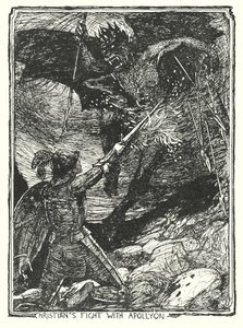 Illusztráció John Bunyan A zarándok útja című művéhez (litográfia)