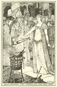 Inga kiállja a forró vas kálváriáját (metszet) alkotó: Henry Justice Ford