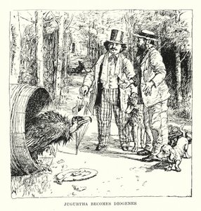 Jugurtha Diogenésszé válik (metszet) alkotó: Henry Justice Ford