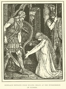 Menelaus tartózkodik Helen megölésétől Ulysses közbenjárására alkotó: Henry Justice Ford