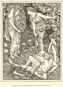 Perszeusz a Heszperidok kertjében alkotó: Henry Justice Ford