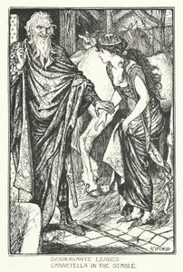 Scioravante Cannetellát hagy az istállóban (metszet) alkotó: Henry Justice Ford
