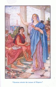 Synesius részt vesz az 1912-es Hypatia előadásaiban alkotó: Henry Justice Ford