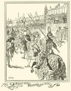 A király megállítja a párbajt (metszet) alkotó: Henry Justice Ford