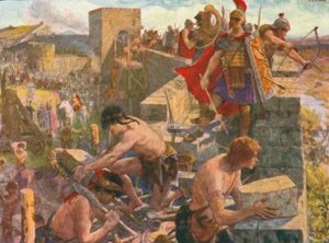 A római fal (színes litográfia) alkotó: Henry Justice Ford