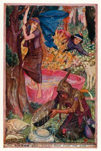 A boszorkány leszedi Pulgát a fáról (színes litho) alkotó: Henry Justice Ford