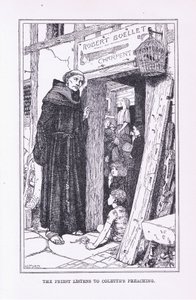 A pap hallgatja Colettes prédikációját, 1912 alkotó: Henry Justice Ford