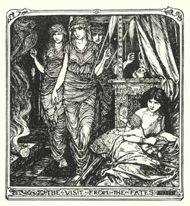 A sorsok látogatása (litho) alkotó: Henry Justice Ford