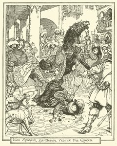 Két spanyol úriember megmenti a királynőt alkotó: Henry Justice Ford