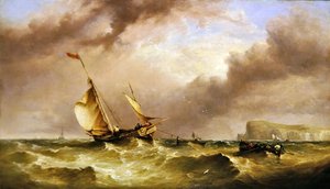 Hajózás a South Foreland partjainál alkotó: Henry King Taylor