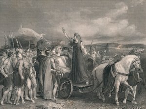 „Boadicea, az Iceni királynője...”, 19. század közepe. alkotó: Henry Lemon