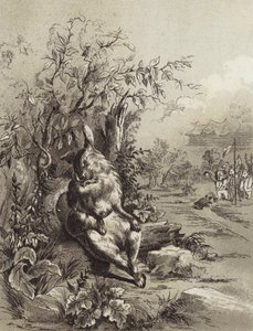 Ezópus meséi: A nyúl és a teknősbéka (litho)