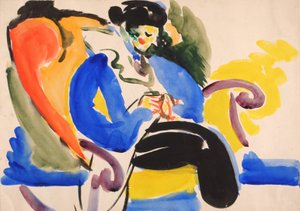Kalligrafikus #2. Nő a széken, 1914-1918.