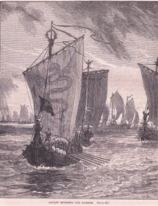 Anlaf belép a Humberbe, AD 937 alkotó: Henry Marriott Paget
