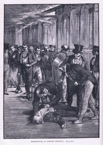 Spencer Perceval meggyilkolása alkotó: Henry Marriott Paget