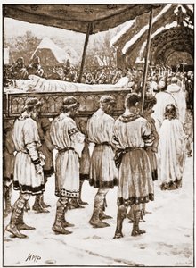 Hitvalló Edward temetése alkotó: Henry Marriott Paget