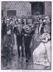IV. György a Holyrood-palotában tartott gátat 1822-ben alkotó: Henry Marriott Paget