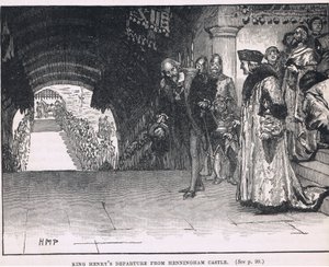 Henrik király távozása a Henningham kastélyból 1506 alkotó: Henry Marriott Paget