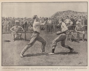 Szabadidő Gatacre tábornok csapatával, bokszmeccs a Sterkstroomban alkotó: Henry Marriott Paget