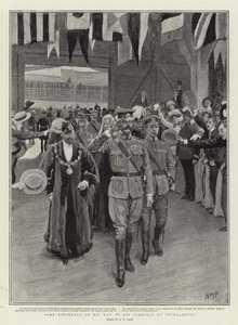 Lord Kitchener útban a hintója felé Southamptonban