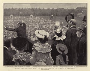 A Koronázási Himnusz éneklése, a Paddington gyermekeinek szórakoztatása alkotó: Henry Marriott Paget