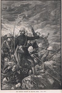 Sir George Colley Majuba Hillben, illusztráció a Cassell 