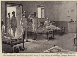 Az Advance in the Soudan, egy ellenőrzés a Wady Halfa-i katonai kórházban alkotó: Henry Marriott Paget