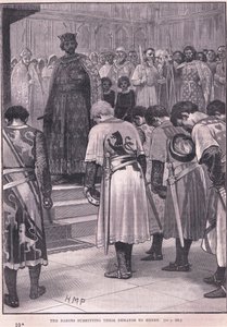 A bárók követeléseiket Henriknek 1258-ban benyújtották alkotó: Henry Marriott Paget