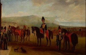 15. A királyi huszárok felülvizsgálati sorrendben készültek, 1837 körül