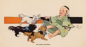 Illusztráció a The Adventures of a Japanese Doll (színes litográfia) című könyvhöz