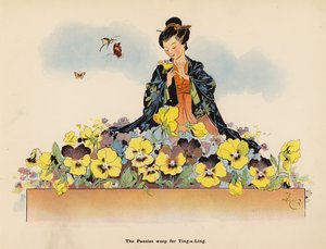 Illusztráció a The Adventures of a Japanese Doll (színes litográfia) című könyvhöz