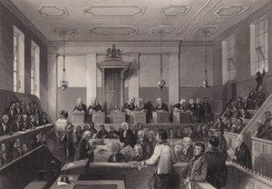 Központi Büntetőbíróság, Old Bailey, London (metszet)