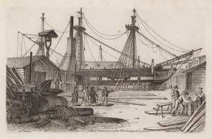 Egy nyugat-indiai Cox and Curlins Yardban, Limehouse-ban