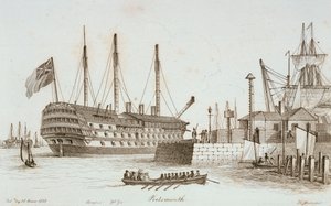 Vázlatok a portsmouthi kikötő hajózásáról alkotó: Henry Moses