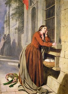 Anya, aki gyermekét a párizsi Foundling Kórházban helyezi el, 1855-1860 körül (olaj, fa)