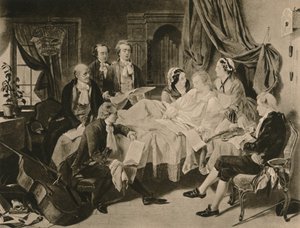 Mozart halálos ágya, 1910.