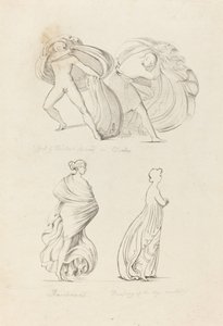 Drapéria, három figura, egy Bacchante és kettő a természetből alkotó: Henry Noel Humphreys after John Flaxman