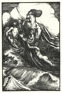 Matthew Arnold verse: The Forsaken Merman (metszet) alkotó: Henry Ospovat